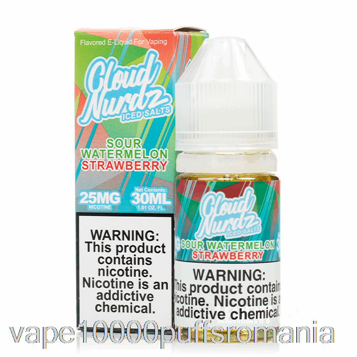 Vape Romania Gheata Pepene Acru Capsuni - Cloud Nurdz Sare - 30ml 25mg